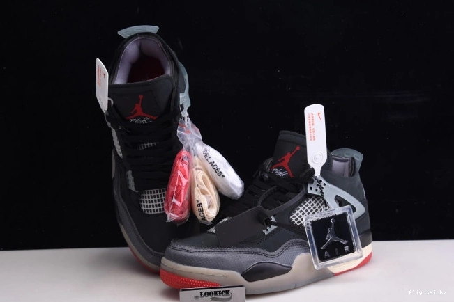 4 Off Bred White Air x Retro Jordan CV9388-001 1007